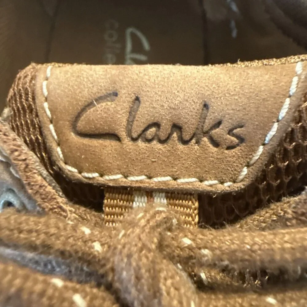 Clarks Collection Men's Light Tan Nubuck Sailview Lace Shoes Sz 7M Lightweight